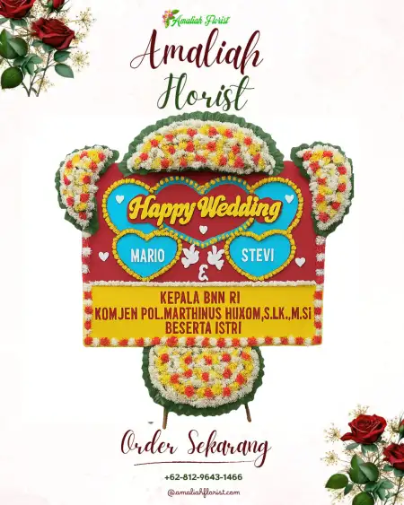 Papan Bunga Pernikahan Panggangsari